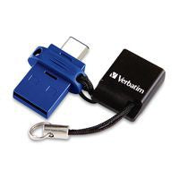 Verbatim Store ‘n’ Go 32 GB USB flash drive USB Type-A / USB Type-C 3.2 Gen 1 (3.1 Gen 1) Blue - 99154 - eCommerce Business Prime