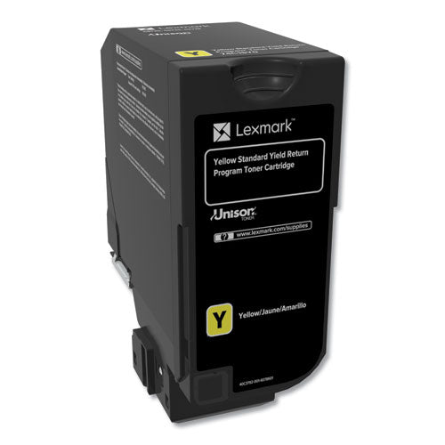 LEXMARK  Return Program Unison Toner, 3,000 Page-Yield, Yellow - 74C10Y0 LEXMARK