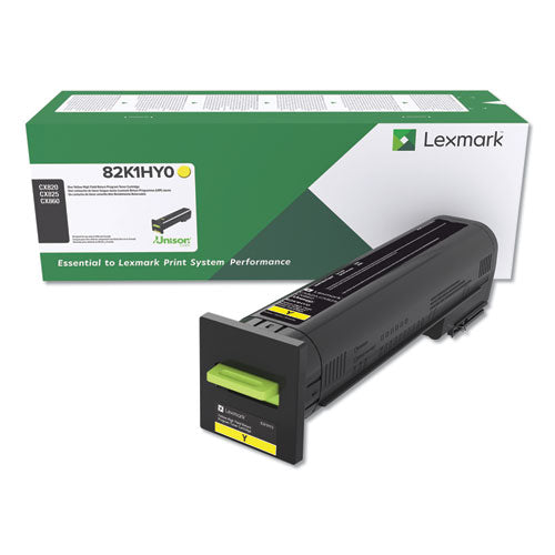 LEXMARK  Return Program High-Yield Toner, 17,000 Page-Yield, Yellow - 82K1HY0 LEXMARK