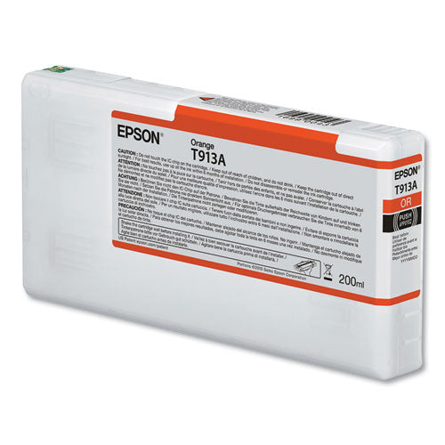 EPSON  (T913) UltraChrome HDX Ink, 200 mL, Orange - T913A00 EPSON