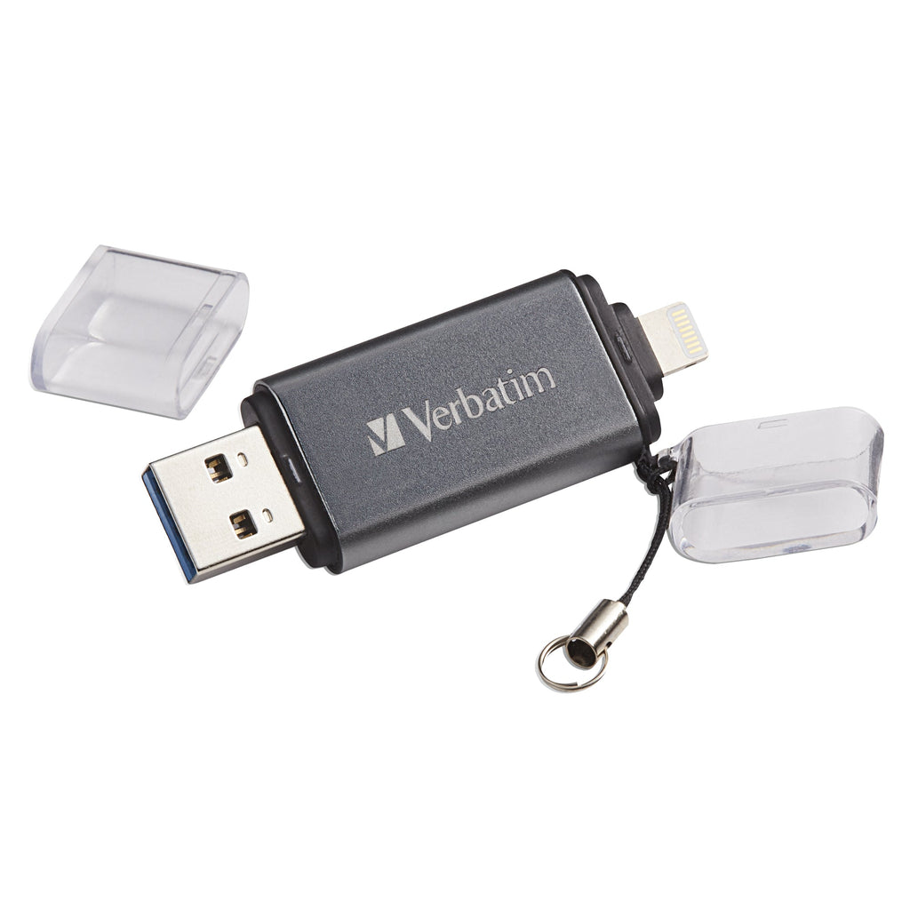 Verbatim iStore 'n' Go USB flash drive 64 GB USB Type-A / Lightning 3.2 Gen 1 (3.1 Gen 1) Grey - 49301 - eCommerce Business Prime