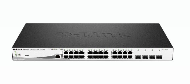 D-Link 28-Port Gigabit PoE+ Smart Managed Switch including 4 x 100/1000Mbps Combo Ports - DGS-1210-28MP - eCommerce Business Prime
