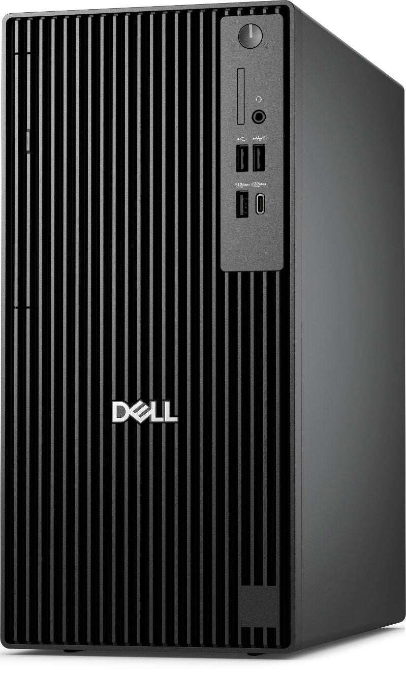 Dell desktop computer tower on a white background