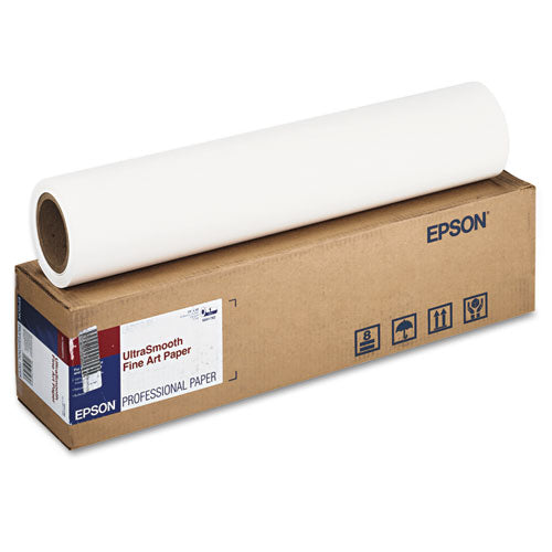 EPSON UltraSmooth Fine Art Paper Rolls, 15 mil, 24" x 50 ft, White - S041782 EPSON