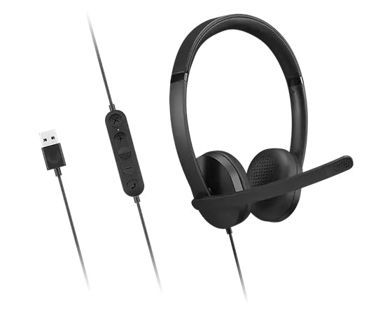 Lenovo 4XD1P83425 headphones/headset Wired Head-band Calls/Music USB Type-A Black - 4XD1P83425 - eCommerce Business Prime