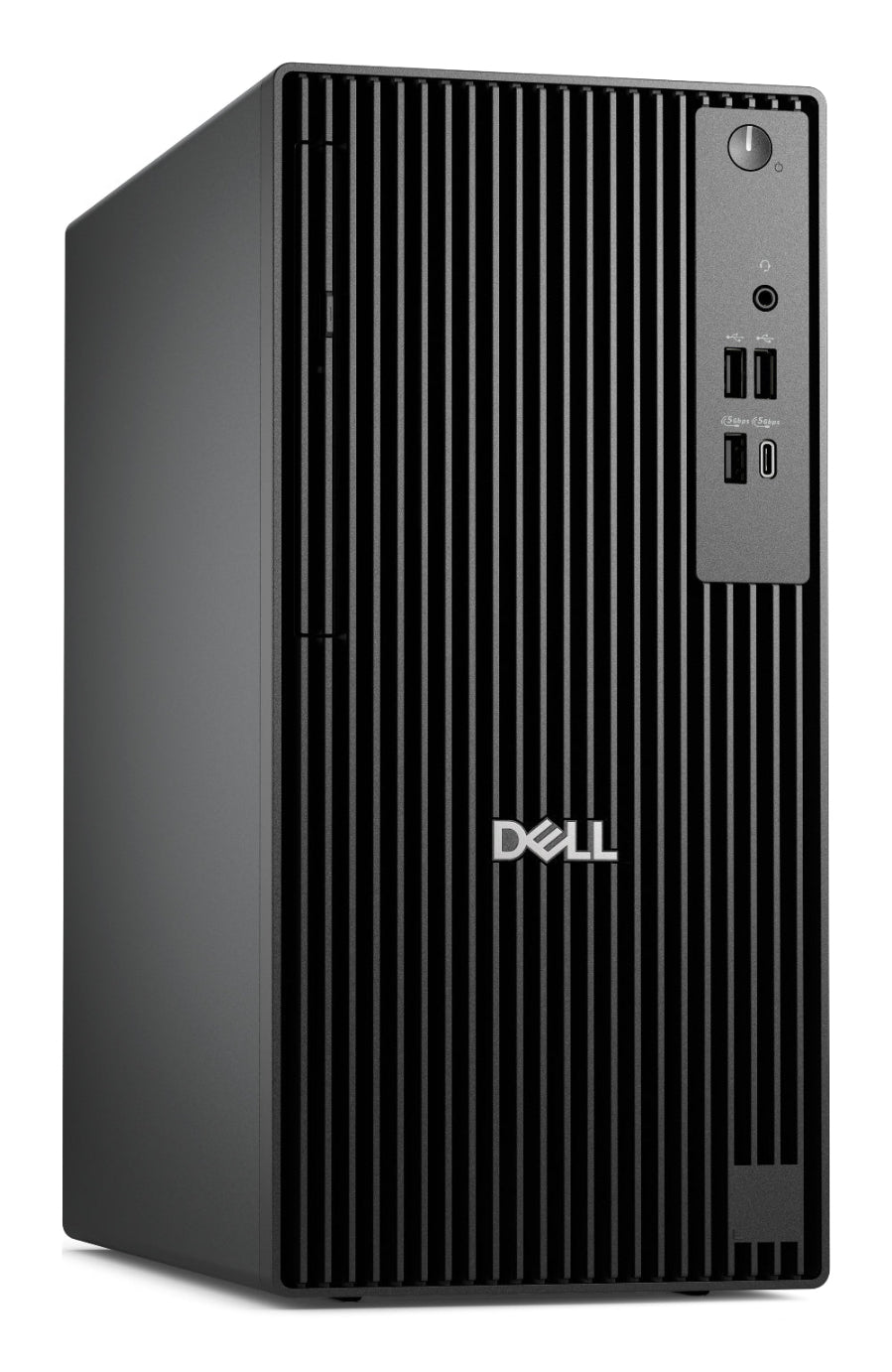Dell computer tower on a white background