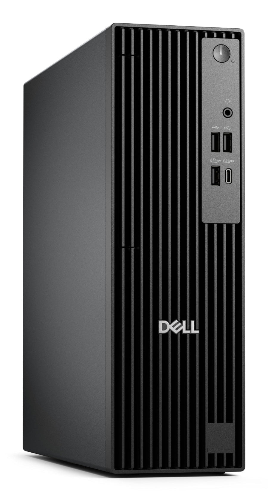 Dell computer tower on a white background