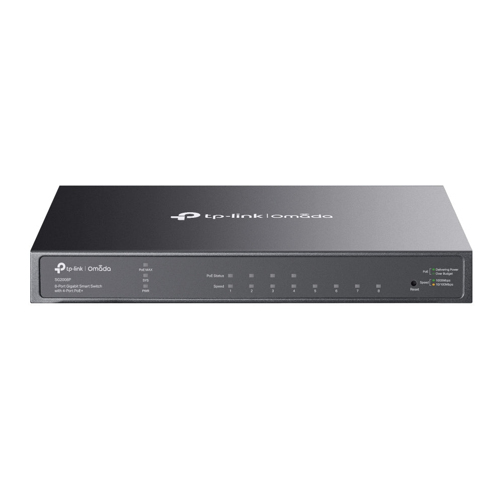 TP-Link Omada 8-Port Gigabit Smart Switch with 4-Port PoE+ - SG2008P - eCommerce Business Prime