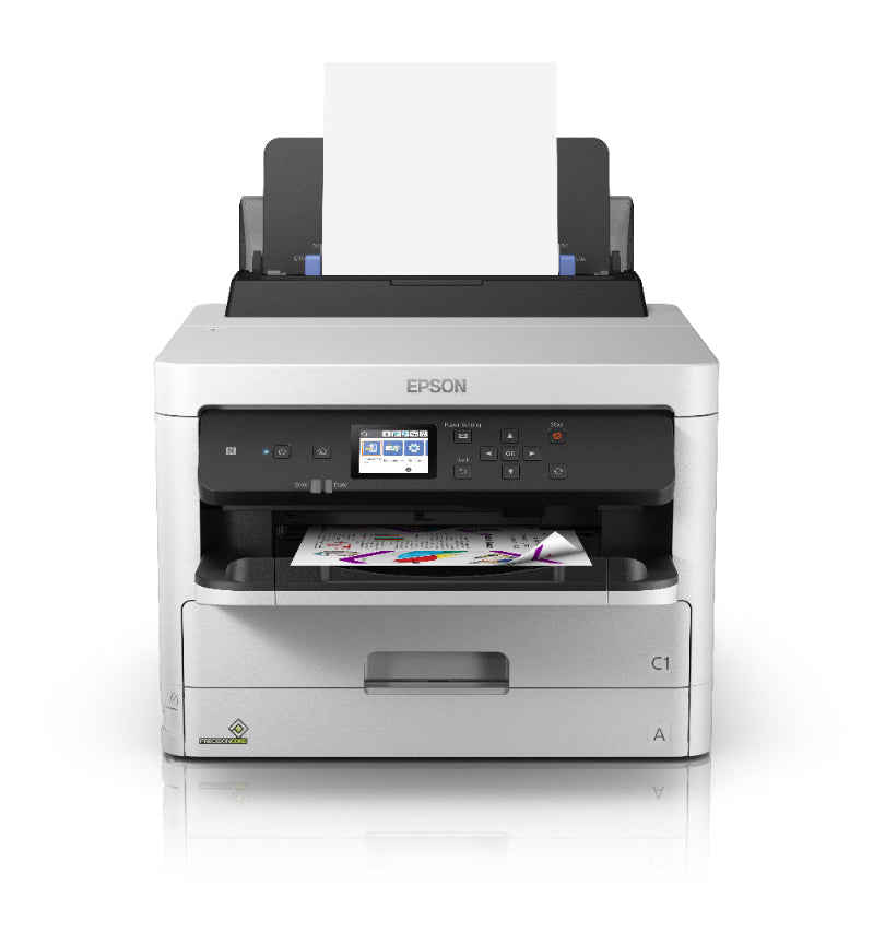 Epson printer with paper in a white setting