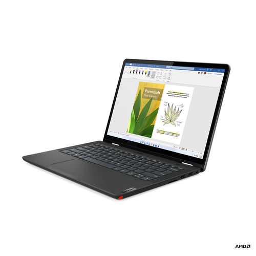 Lenovo 13w Yoga Hybrid (2-in-1) 33.8 cm (13.3") Touchscreen WUXGA AMD Ryzen™ 5 7530U 8 GB DDR4-SDRAM 256 GB SSD Wi-Fi 6 (802.11ax) Windows 11 Pro Black - 82YR0009US - eCommerce Business Prime