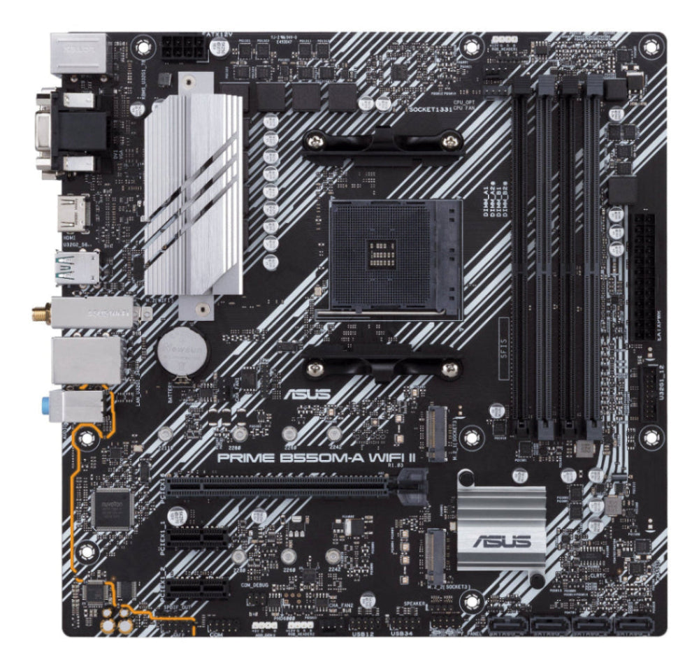 Asus motherboard on a white background