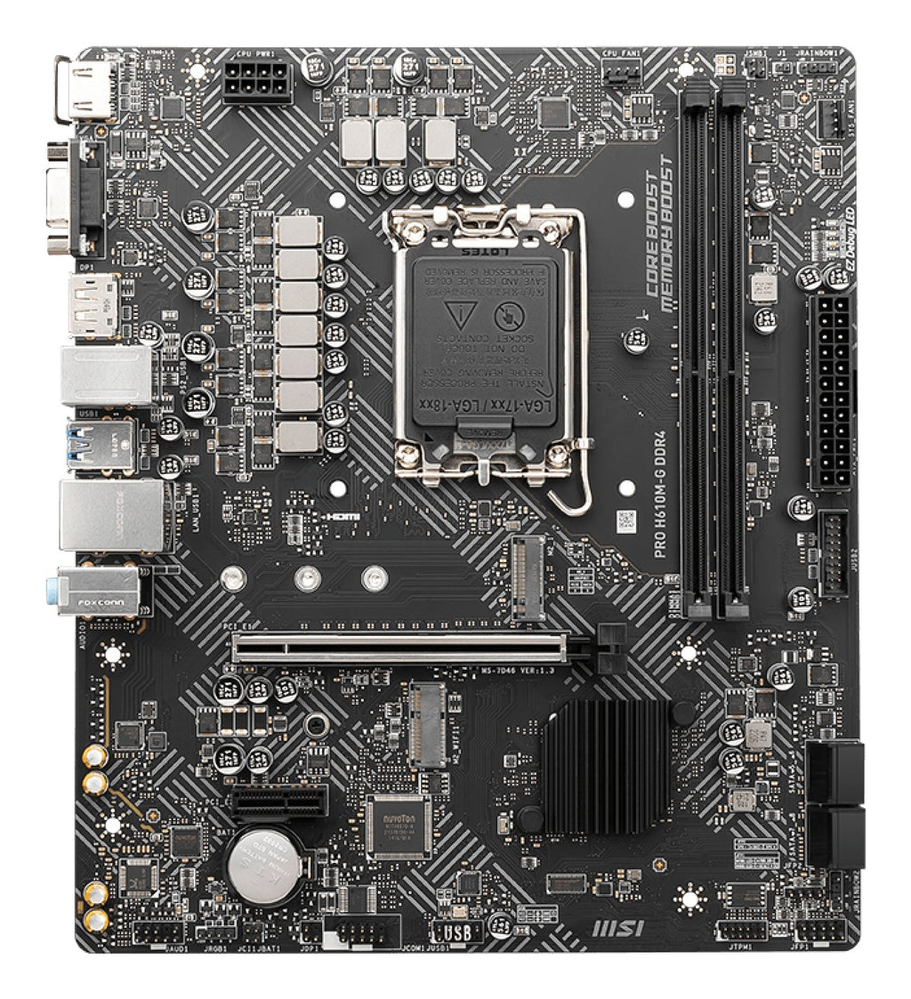 MSI PRO H610M-G DDR4 motherboard Intel H610 LGA 1700 micro ATX - eCommerce Business Prime