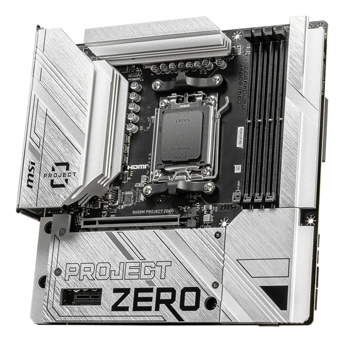 MSI B650M PROJECT ZERO motherboard AMD B650 Socket AM5 micro ATX - B650MPZERO - eCommerce Business Prime