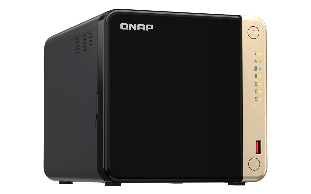 QNAP TS-464 NAS Tower Intel® Celeron® N5095 8 GB 0 TB QNAP QTS Black, Bronze - TS-464-8G-US - eCommerce Business Prime