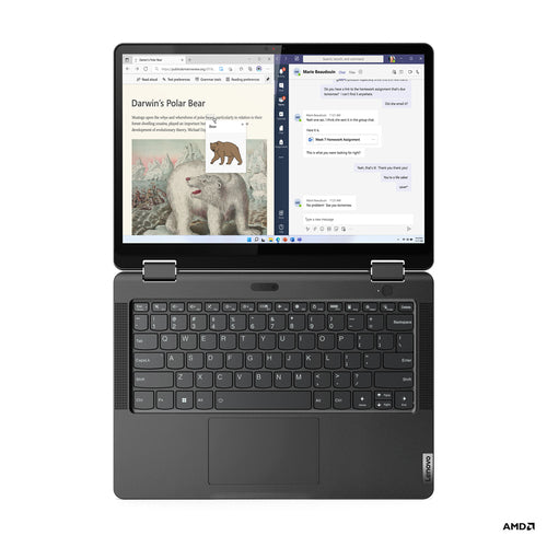 Lenovo 13w Yoga Hybrid (2-in-1) 33.8 cm (13.3") Touchscreen WUXGA AMD Ryzen™ 5 7530U 8 GB DDR4-SDRAM 256 GB SSD Wi-Fi 6 (802.11ax) Windows 11 Pro Black - 82YR0009US - eCommerce Business Prime