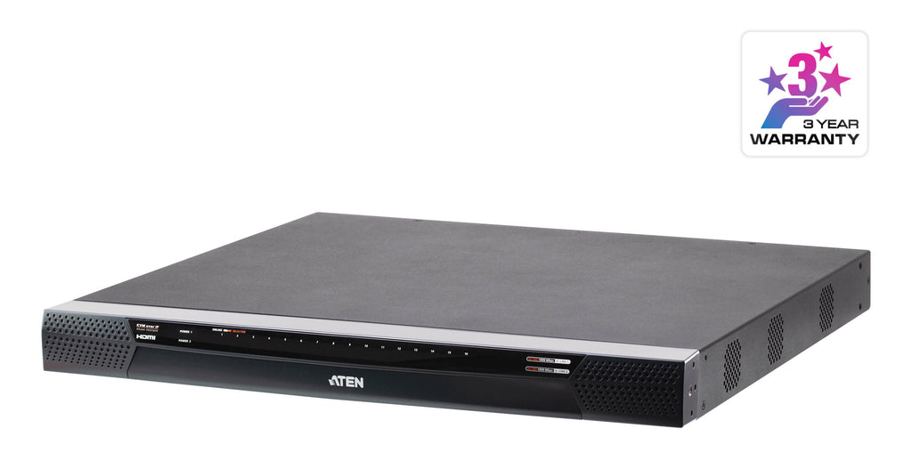 ATEN 16 Port KVM over IP switch, 2 IP users 1 Local User - KN2116VB - eCommerce Business Prime