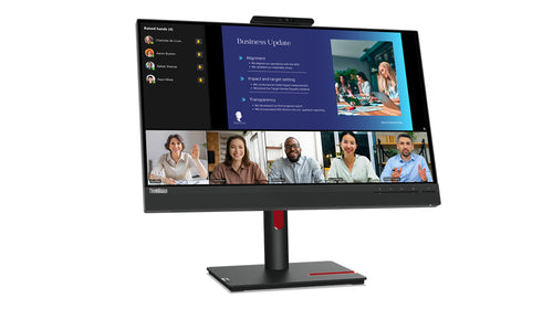 Lenovo ThinkVision T24v-30 60.5 cm (23.8") 1920 x 1080 pixels Full HD LED Black - 63D8MAR3US - eCommerce Business Prime