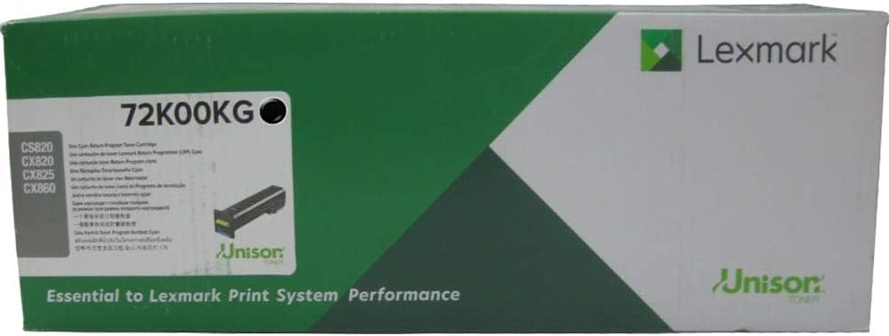 Lexmark Black Toner Cartridge Return Program Yield 8000 Pages, TAA Compliant - 72K00KG LEXMARK