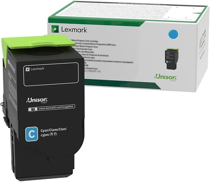 Lexmark Cyan Toner Cartridge Return Program Yield 1,000 Pages - 80C00CG LEXMARK