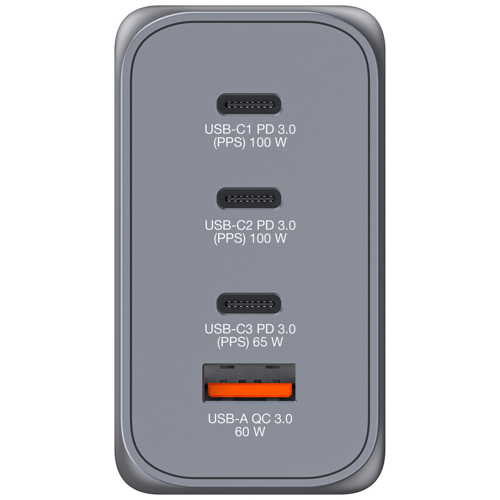 Verbatim GNC-200 GaN Charger 200W with 2 x USB-C PD 100W / 1 x USB-C PD 65W / 1 x USB QC 3.0 (EU/UK/US) - 32204 - eCommerce Business Prime
