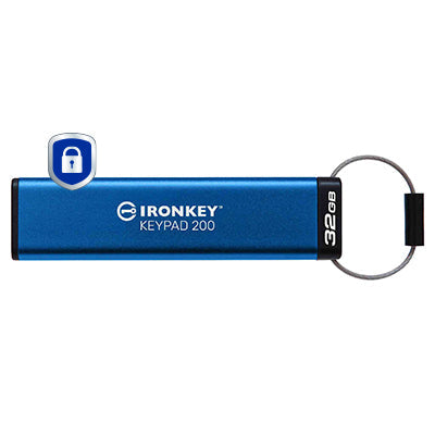 Kingston Technology IronKey 32GB Keypad 200, FIPS 140-3 Lvl 3 AES-256 Hardware Encrypted - IKKP200/32GB - eCommerce Business Prime