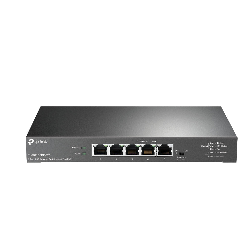TP-Link 5-Port 2.5G Desktop Switch with 4-Port PoE++ - TL-SG105PP-M2 - eCommerce Business Prime