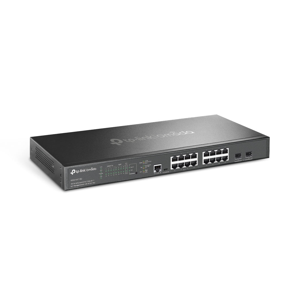 TP-Link Omada 16-Port 2.5G and 2-Port 10GE SFP+ L2+ Managed Switch with 8-Port PoE+ - SG3218XP-M2 - eCommerce Business Prime