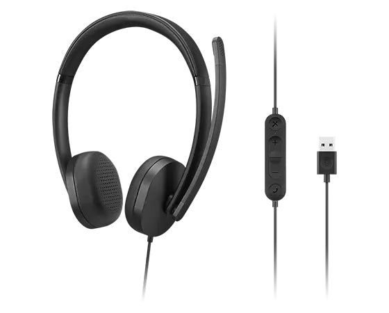 Lenovo 4XD1P83425 headphones/headset Wired Head-band Calls/Music USB Type-A Black - 4XD1P83425 - eCommerce Business Prime