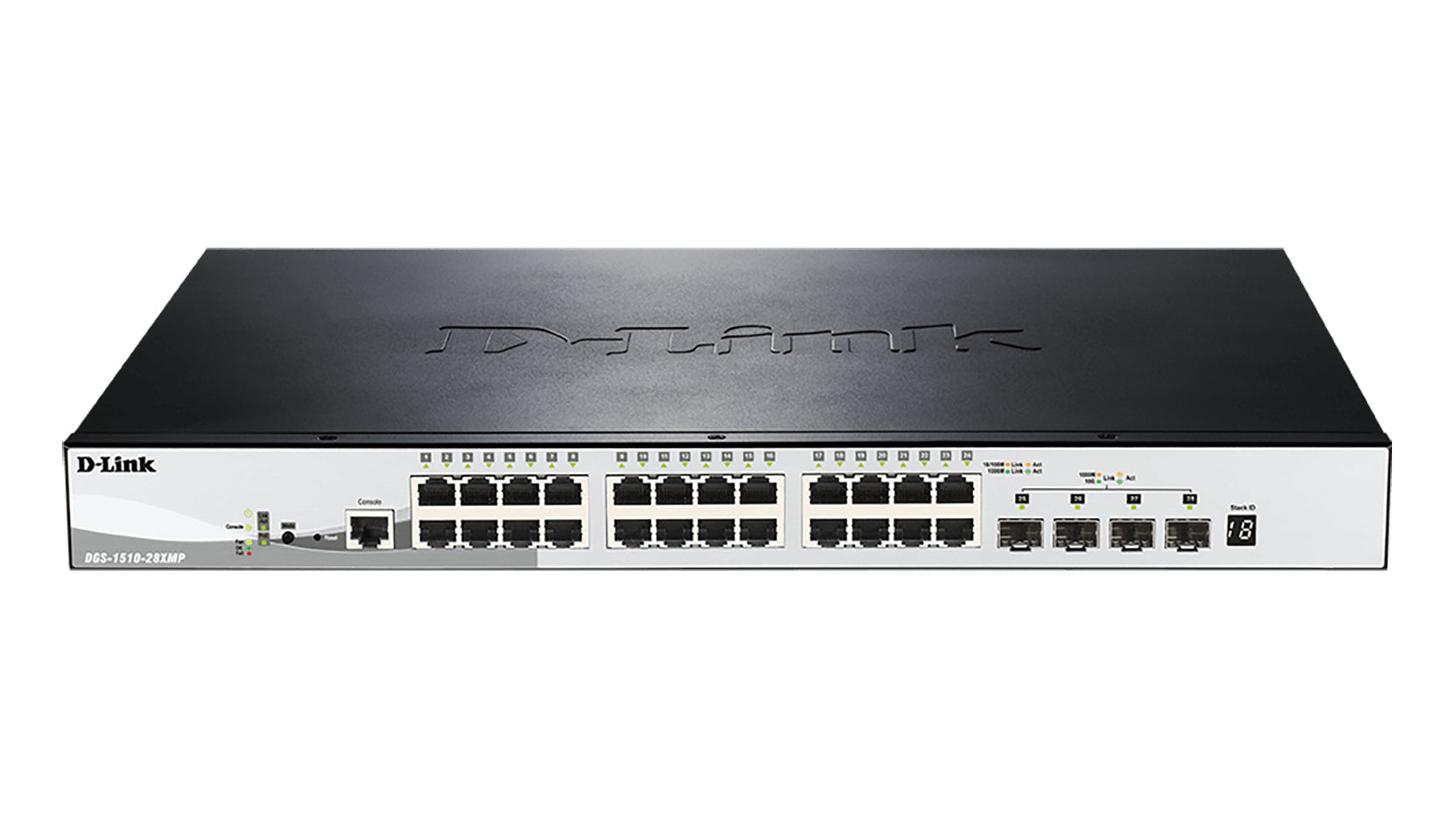 D-Link 28-Port Gigabit Stackable POE Smart Managed Switch including 4 x 10G SFP+ - DGS-1510-28XMP - eCommerce Business Prime