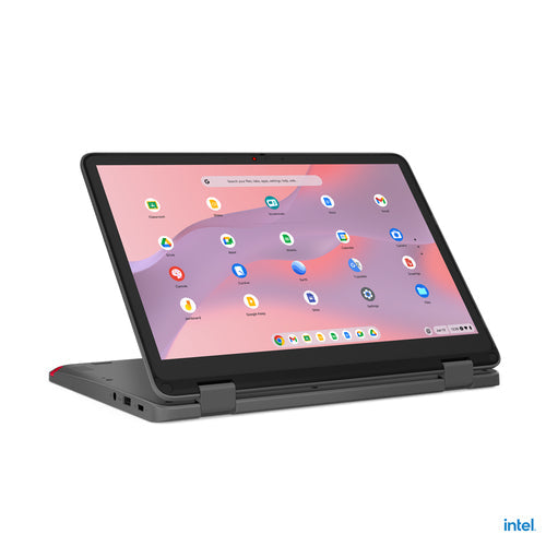 Lenovo 500e Yoga Chromebook 31 cm (12.2") Touchscreen WUXGA Intel® N N100 4 GB LPDDR5-SDRAM 32 GB eMMC Wi-Fi 6E (802.11ax) ChromeOS Grey - 82W4000AUS - eCommerce Business Prime