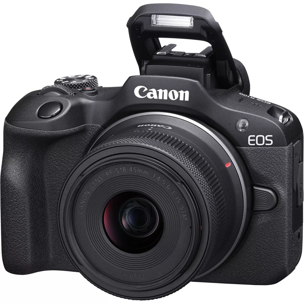 Canon EOS R100 + RF-S 18-45mm F4.5-6.3 IS STM Kit MILC 24.1 MP CMOS 6000 x 4000 pixels Black - 6052C012 - eCommerce Business Prime