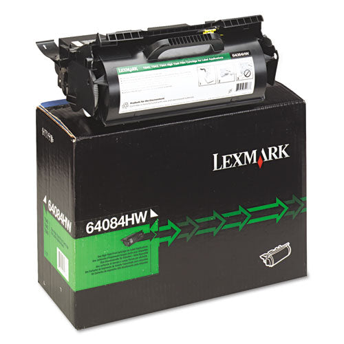 LEXMARK  High-Yield Toner, 21,000 Page-Yield, Black - 64084HW LEXMARK