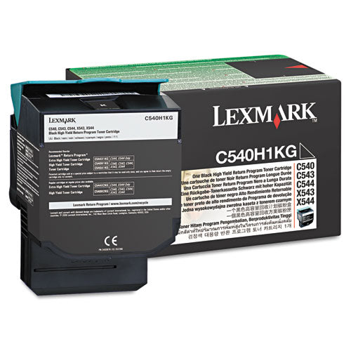 LEXMARK  Return Program High-Yield Toner, 2,500 Page-Yield, Black - C540H1KG LEXMARK