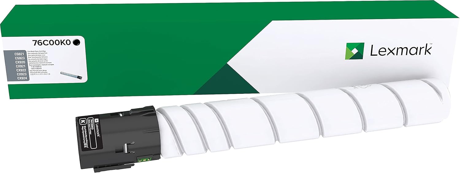 Lexmark Black Toner Cartridge Yield 18,500 Pages - 76C00K0 LEXMARK