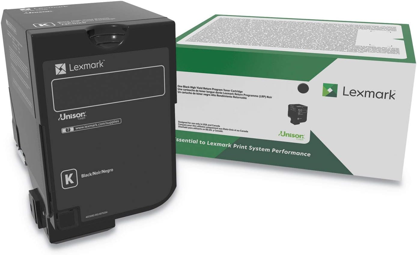 Lexmark Black Toner Cartridge Return Program High Yield 20,000 Pages - 74C0HKG LEXMARK