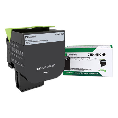 LEXMARK  Unison High-Yield Toner, 6,000 Page-Yield, Black - 71B1HK0 LEXMARK