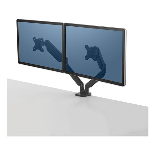 FELLOWES Platinum Series Dual Monitor Arm for 40" Monitors, 360 deg Rotation, ?45 deg Tilt, 360 de - 8042501 FELLOWES