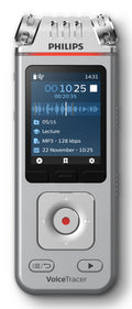 Philips DVT4115 Digital Voice Tracer Flash card Chrome, Silver - DVT4115 - eCommerce Business Prime