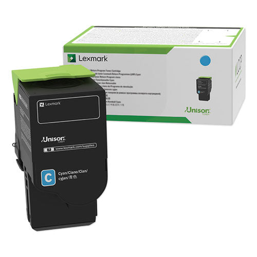 LEXMARK  Extra High-Yield Toner, 5,000 Page-Yield, Cyan - 78C1XCE LEXMARK