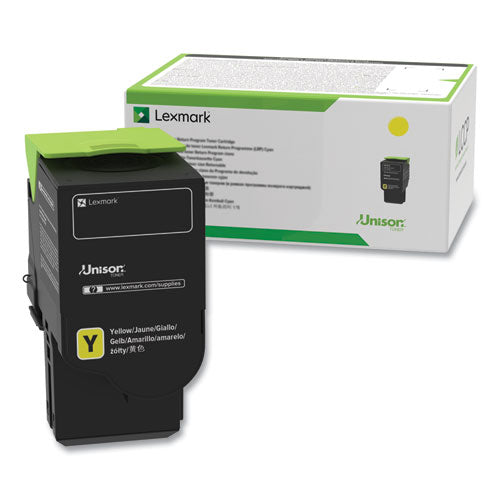 LEXMARK  Extra High-Yield Toner, 5,000 Page-Yield, Yellow - 78C1XYE LEXMARK