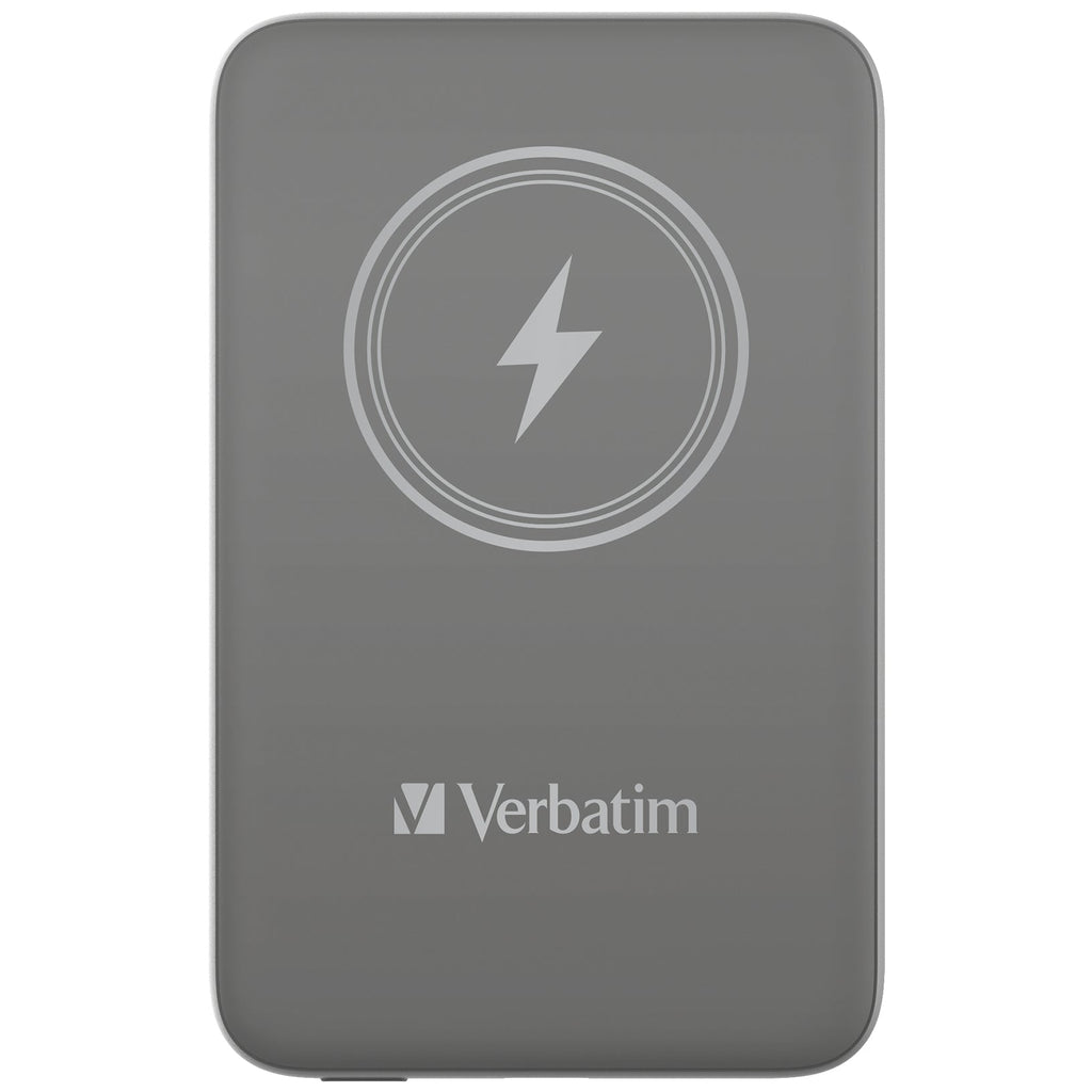 Verbatim Charge 'n' Go Magnetic Wireless Power Bank 10000mAh Grey - 32249 - eCommerce Business Prime