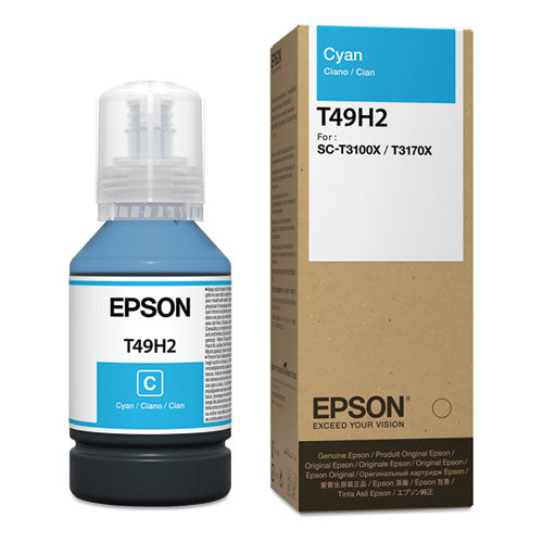 EPSON  (T49H) Ink Bottles, 140 mL, Cyan - T49H200 EPSON