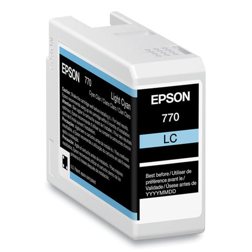 EPSON  (T770) UltraChrome PRO10 Ink, 25 mL, Light Cyan - T770520 EPSON