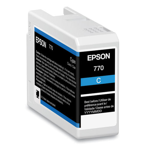 EPSON  (T770) UltraChrome PRO10 Ink, 25 mL, Cyan - T770220 EPSON