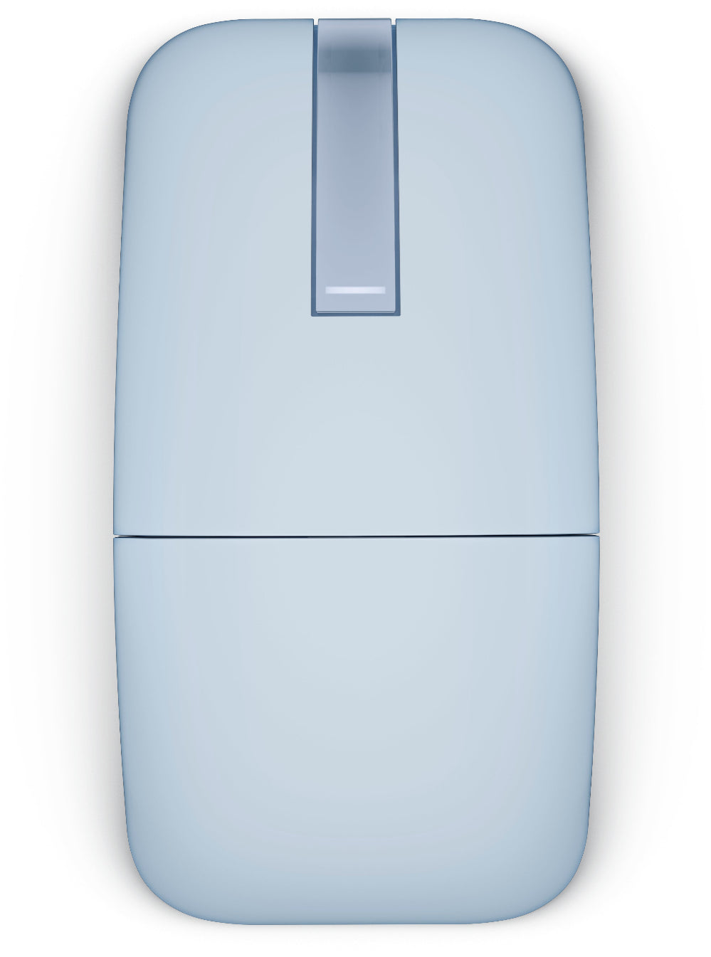 Light blue computer mouse on a white background