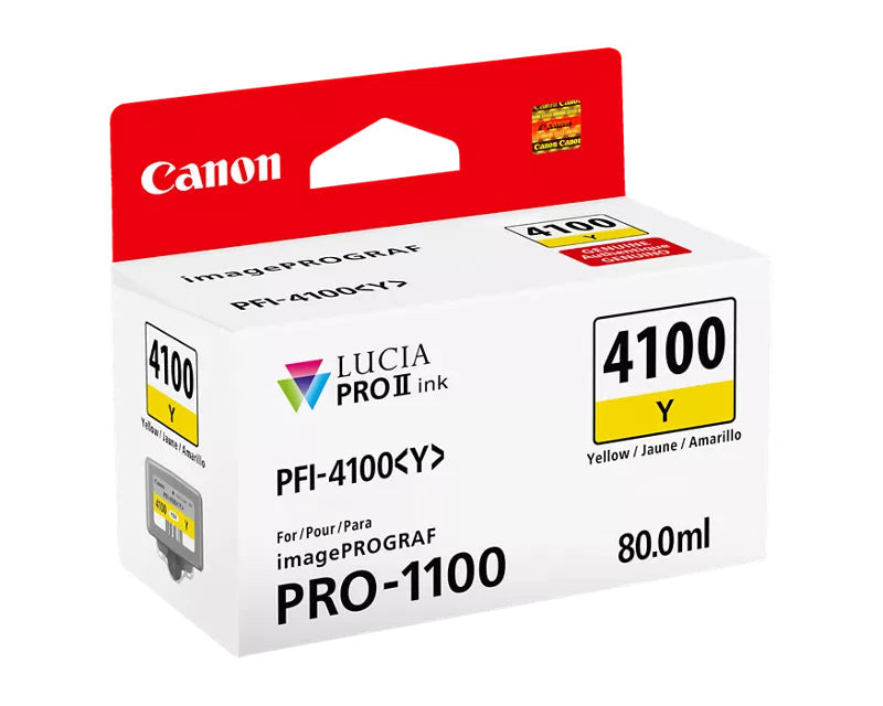 Canon LUCIA PRO II PFI-4100 Yellow Ink Tank - 6780C002 - eCommerce Business Prime