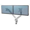 FELLOWES Platinum Series Dual Monitor Arm, For 40" Monitors, 360 deg Rotation, 45 deg Tilt, 180 deg  - 8056501 FELLOWES