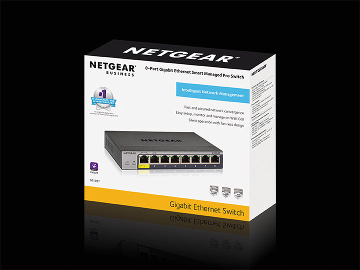 NETGEAR GS108T-300 Managed L2 Gigabit Ethernet (10/100/1000) Grey - GS108T-300NAS - eCommerce Business Prime