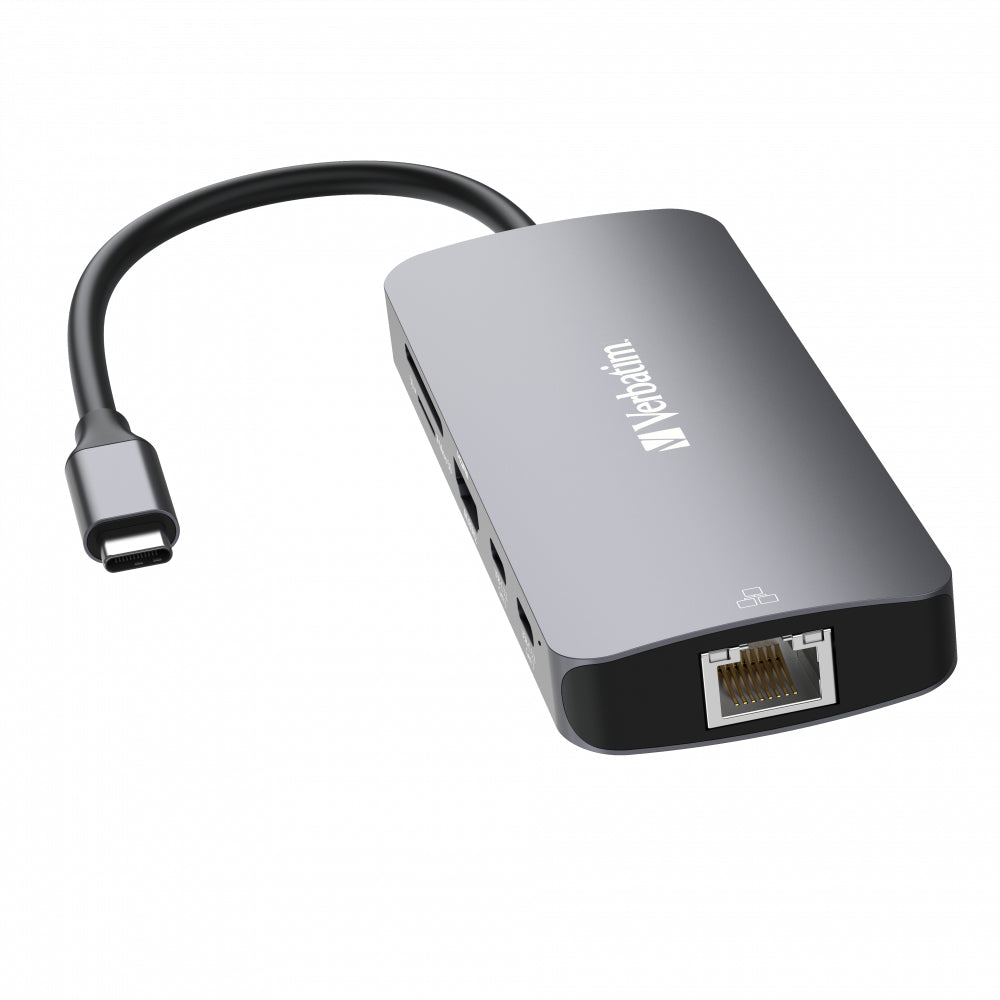 Verbatim CMH-09 USB Type-C 10000 Mbit/s Silver - 32152 - eCommerce Business Prime