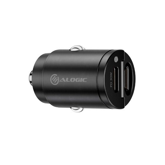ALOGIC Rapid Power 30W Mini Car Charger 2xUSB-C - CRCC30 - eCommerce Business Prime
